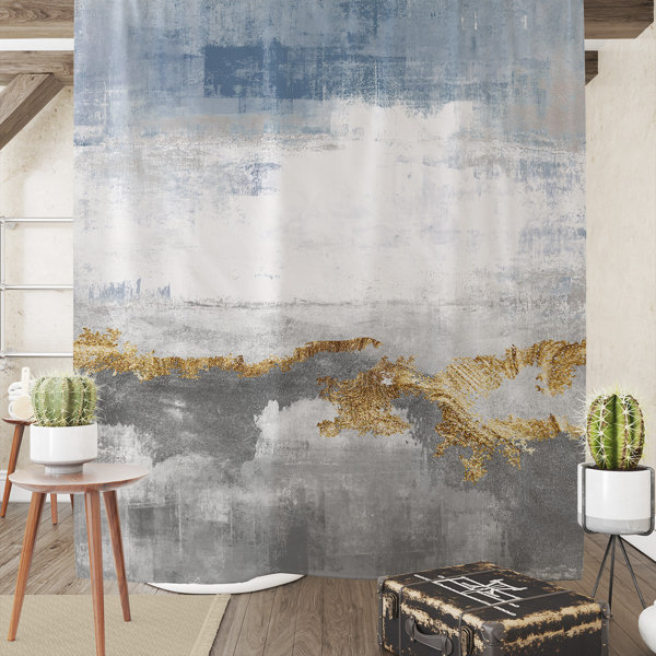 East Urban Home Abstract Shower Curtain Wayfair   Abstract Shower Curtain 